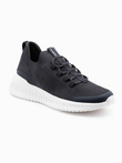 Men's sneaker slip-on shoes made of lightweight materials - graphite V1 OM-FOKS-0149