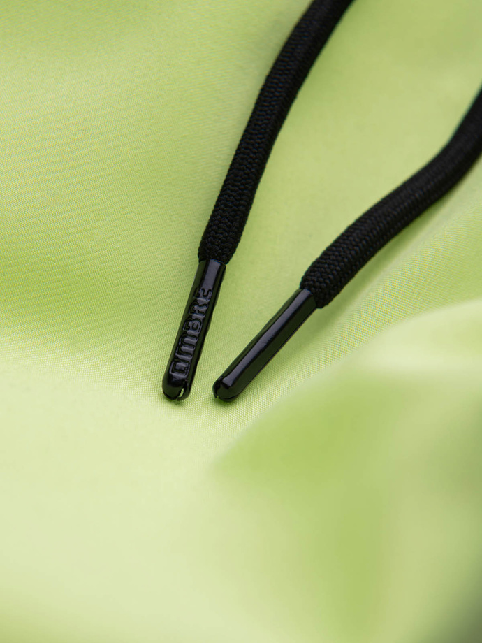 Pantaloni scurți de baie Neon pentru bărbați cu efect magic de imprimare - verde lime V1 OM-SRBS-0147