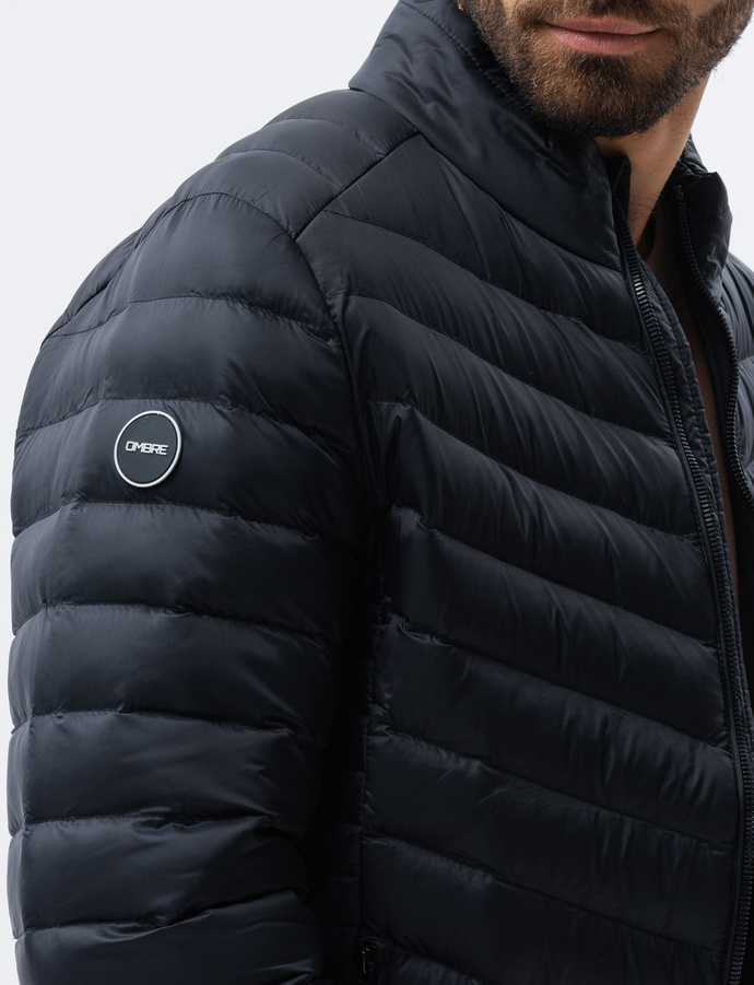 Jacheta matlasata mid-season barbati - negru C528