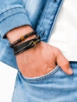 Men's bracelet on the strap - black A205