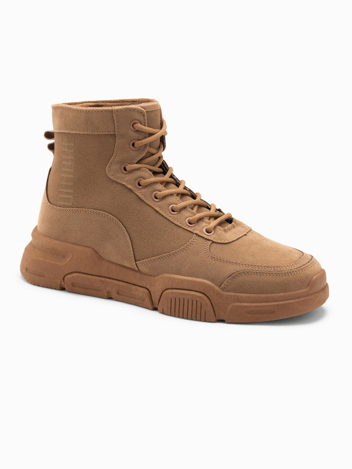 Adidași de gleznă pentru bărbați cu talpă sculptată - nisip V3 OM-FOBO-0122