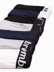 Men's cotton boxer shorts with contrasting elastic - 7-pack mix V2 OM-UNBO-0100
