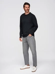 BASIC men's non-stretch cotton sweatshirt - black V9 OM-SSBN-0159