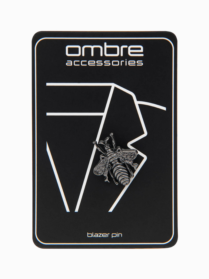 Broșă decorativă din metal pentru albine - negru V1 OU-ACPN-0111