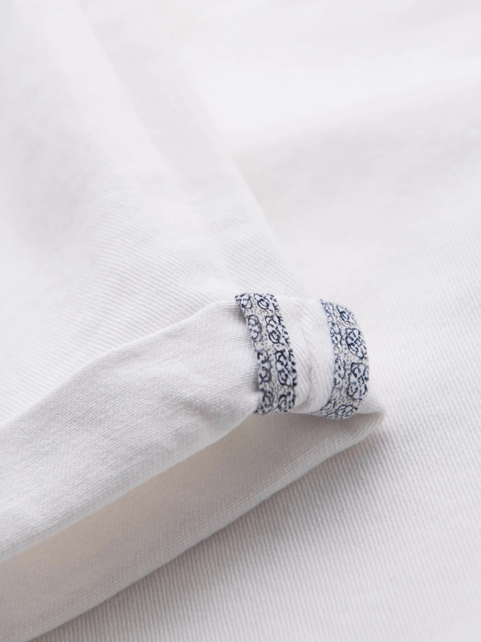 Pantaloni scurți casual pentru bărbați SLIM FIT jacquard knit - albastru marin V1 OM-SRCS-0168