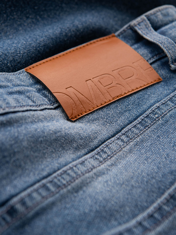 Pantaloni din denim CARROT FIT pentru bărbați cu frecare subtilă - albastru V1 OM-PADP-0162