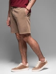 "RELAXED FIT" vyriški sportiniai šortai - šviesiai rudi V2 OM-SRWS-0122