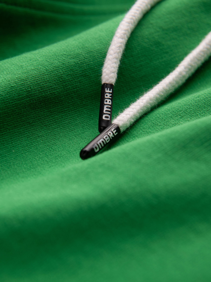 Pantaloni scurți de trening cu picior rotunjit pentru bărbați - verde V4 OM-SRSK-0105