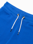 Pantaloni scurți de trening pentru bărbați, cu bordură - albastru V4 W360