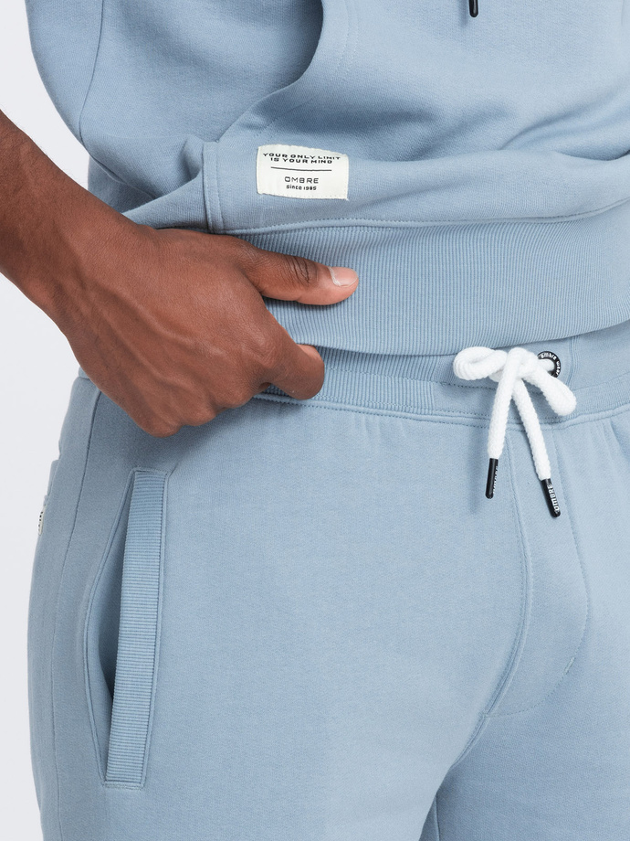 Vyriškų marškinėlių rinkinys "kengūra" viršus ir šortai - mėlyni V7 Z75