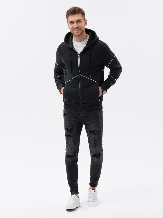 Men's zip-up sweatshirt - black V1 B1421