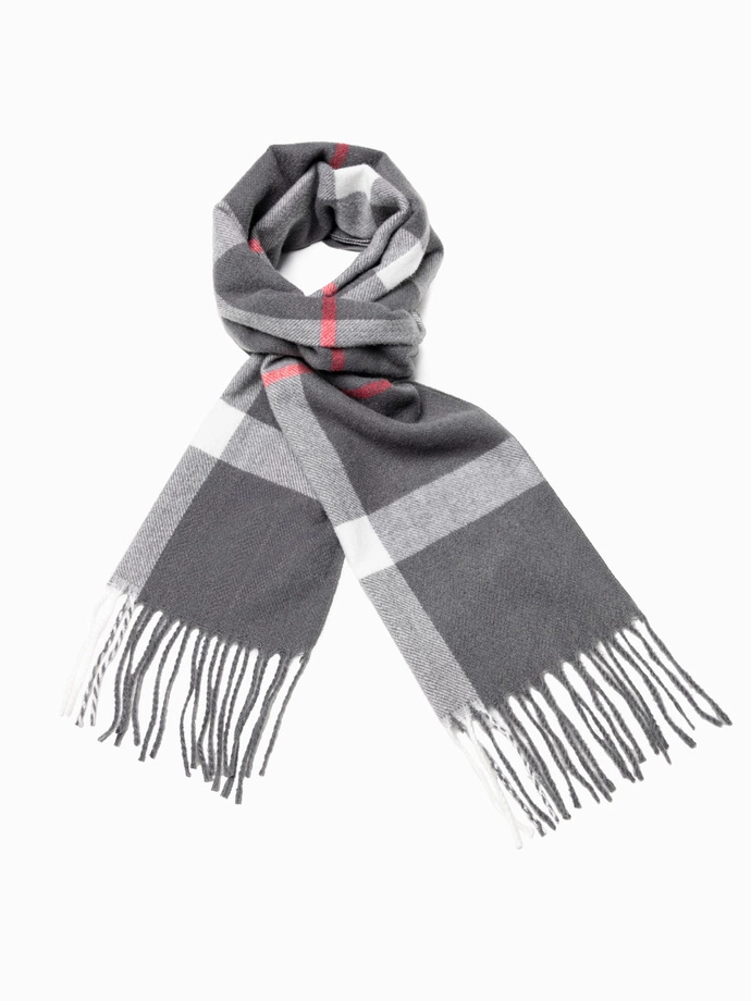 Men's scarf - grey/white A408