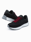 Pantofi de sport din material combinat pentru bărbați - negru V3 OM-FOSL-0110