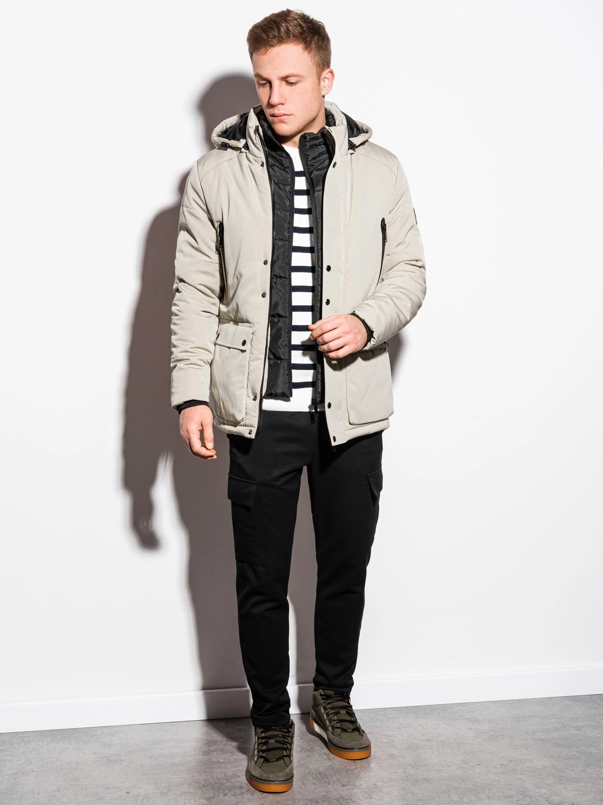 Beige winter jacket online