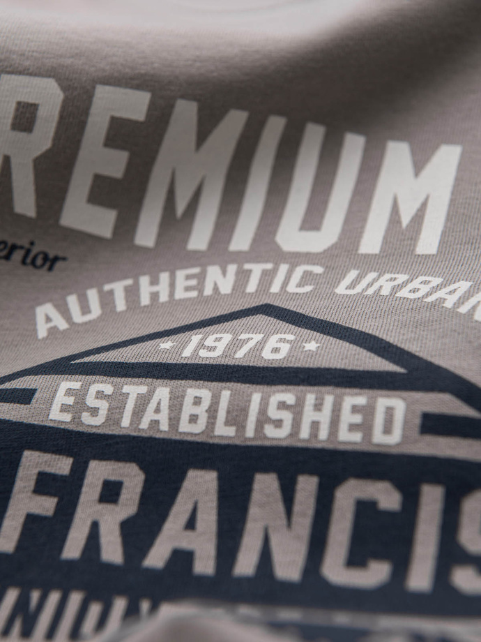 Men's San Francisco printed cotton t-shirt - ash V4 OM-TSPT-0120