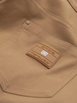 Pantaloni bărbătești REGULAR din stofă cu buzunare cargo - maro deschis V4 OM-PACG-0178