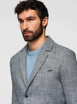 Blazer bărbătesc cu croială REGULAR cu in - grafit V5 OM-BLZB-0128