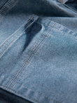 Pantaloni scurți din denim pentru bărbați cu spălături subtile - albastru deschis V1 OM-SRDS-0145