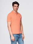 Men's BASIC single color pique knit polo shirt - peach V19 OM-POBS-0100