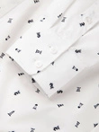 Men's SLIM FIT patterned cotton shirt - white V2 OM-SHCS-0151