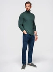 Men's plain turtleneck longsleeve - dark green V7 OM-OM-LSCL-0130