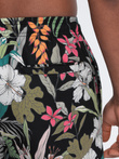 Pantaloni scurți de baie cu flori pentru bărbați - negru V3 OM-SRBS-0140