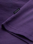 Tricou clasic BASIC din bumbac pentru bărbați - violet V13 OM-TSBS-0146