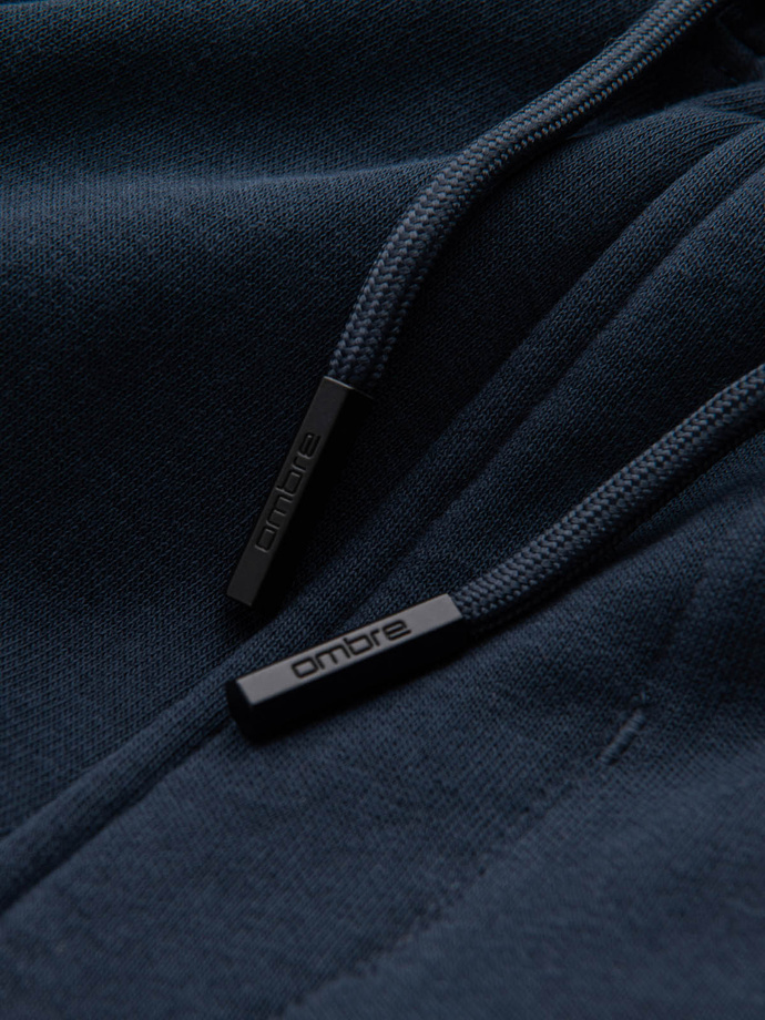 Pánské bavlněné tepláky BASIC - tmavě modré V1 OM-PABS-0174