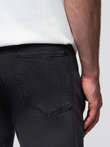 Pantaloni bărbătești JOGGERY din denim cu evazare clasică - negru V3 OM-PADJ-0265