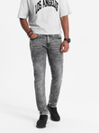 Men's denim pants SLIM FIT - gray V4 OM-PADP-0110