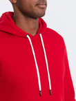Men's hooded sweatshirt - red V10 OM-SSBN-0120