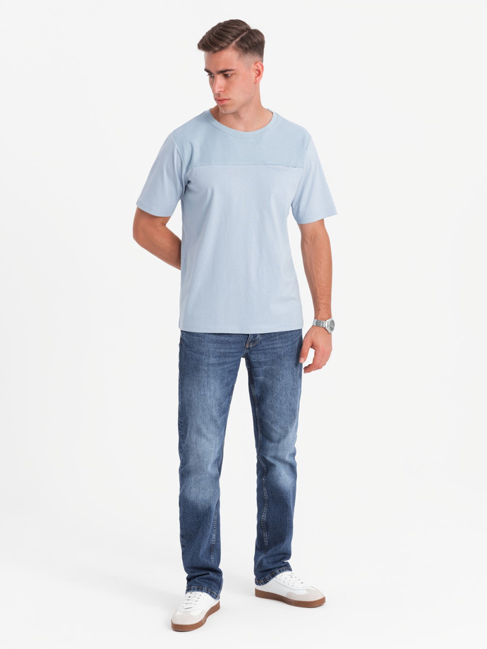 Tricou LOOSE FIT pentru bărbați cu buzunar - albastru V4 OM-TSCT-0171 