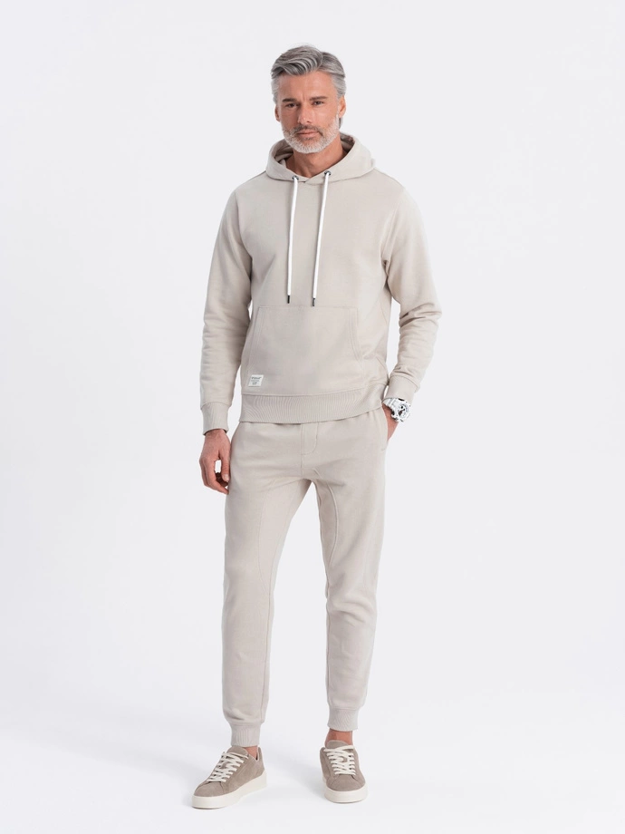 Set trening pentru bărbați - top kangaroo + pantaloni de jogging - cenușă V1 Z81