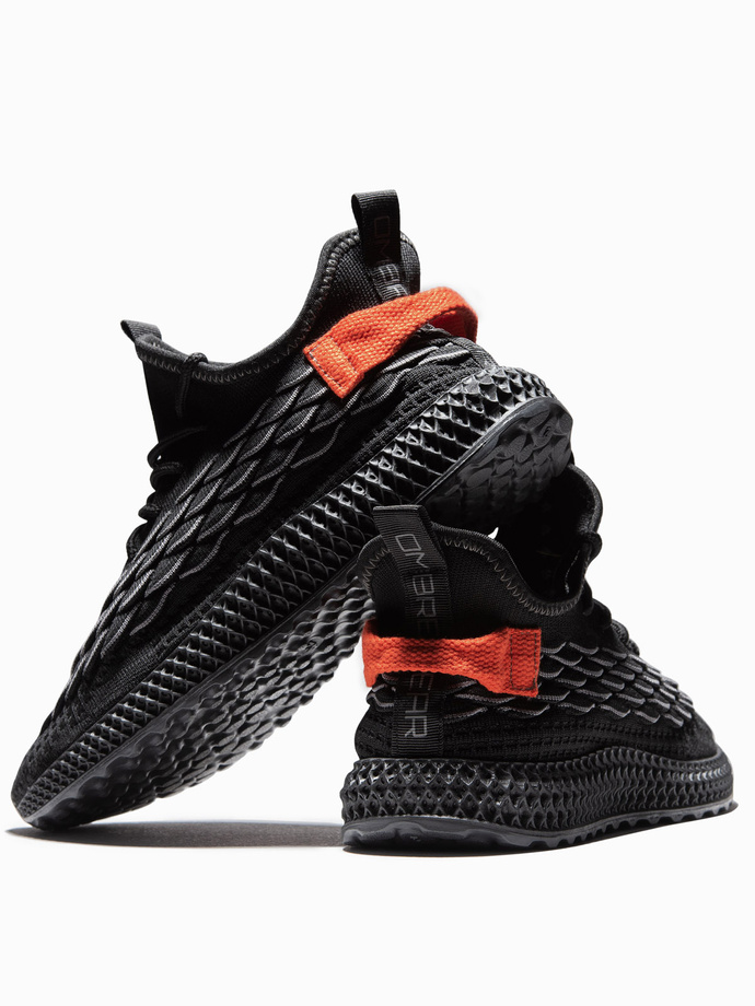 Pantofi de sport cu șireturi ușoare pentru bărbați - negru V3 OM-FOKS-0141