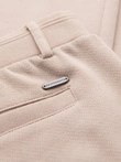 Pantaloni CARROT pentru bărbați CARROT din tricot structurat în două tonuri - bej V2 OM-PACP-0168