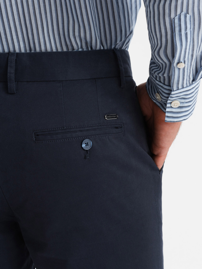 Vyriškos tamsiai mėlynos chino kelnės REGULAR FIT V4 OM-PACP-0183