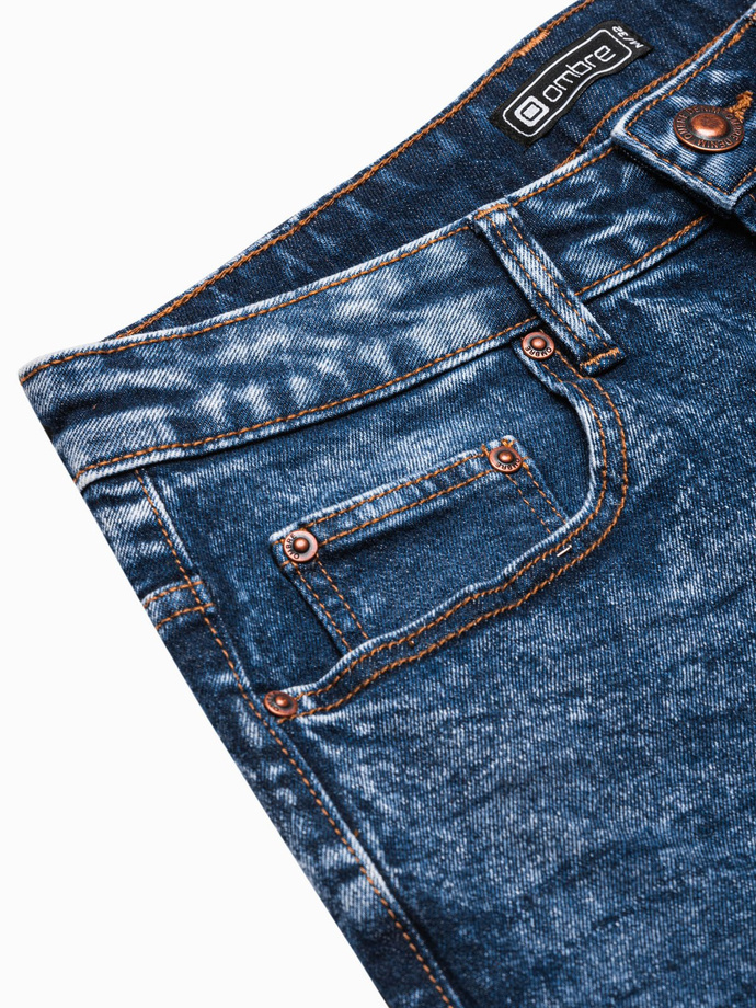 Pánské riflové kraťasy - nebesky modrá W305