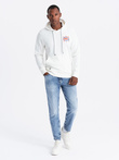 Men's hooded sweatshirt - ecru B1357