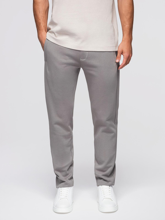 Pantaloni de trening pentru bărbați cu picior neacoperit - gri V8 OM-PABS-0206