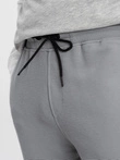 Pantaloni de trening bărbătești din țesătură ottoman - gri V5 OM-PASK-0129