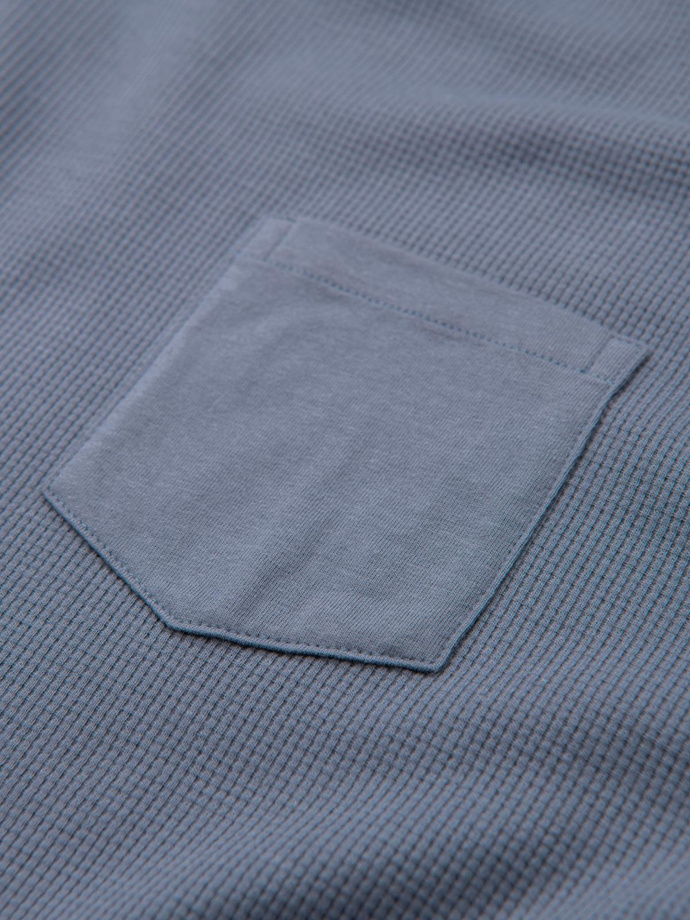 Men's longsleeve with "waffle" texture - ash V7 OM-LSCL-0109