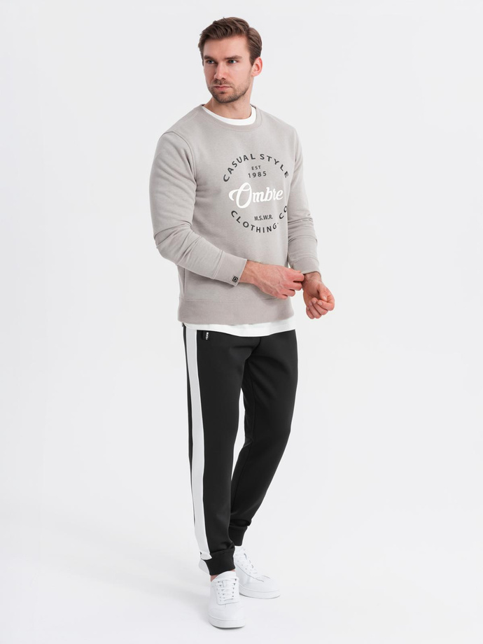 Pantaloni de trening bărbătești din tricot structurat - grafit V5 OM-PASK-0211