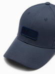 Men's baseball cap with patch - navy blue V2 OM-ACCS-0103