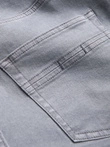 Men's denim pants without rubbing SLIM FIT - gray V1 OM-PADP-0148