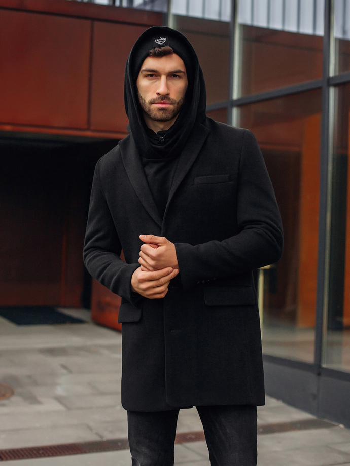 Men's coat - black C432