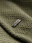Men's RELAXED FIT knit sweater in diamond weave - olive V4 OM-SWSW-0110