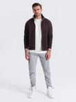 Pantaloni cargo STRAIGHT LEG pentru bărbați cu broșă triunghiulară în buzunar - gri V3 OM-PACG-0196
