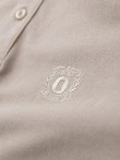 BASIC men's single color pique knit polo shirt - dark beige V5 OM-POBS-0100