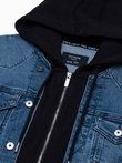 Jacheta de blugi mid-season barbati - denim/negru OM-JADJ-0124