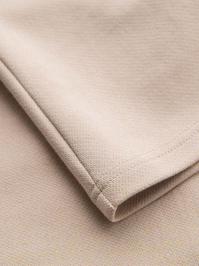 Pánske ležérne šortky SLIM FIT zo žakárového úpletu - béžové V2 OM-SRCS-0168